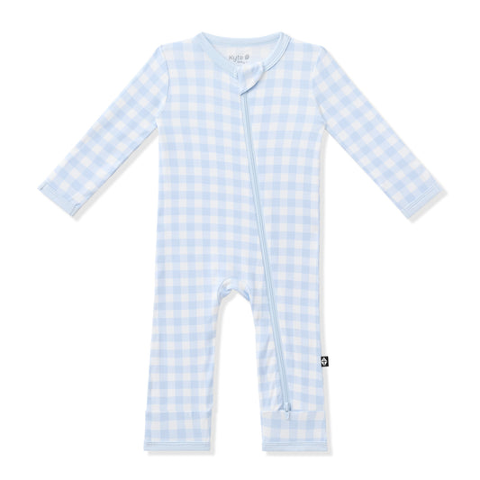 Zippered Romper in Gingham Breeze
