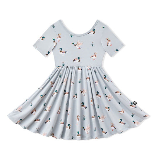 Twirl Dress in Mallard Duck