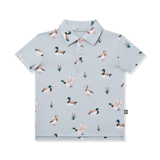 Toddler Short Sleeve Polo in Mallard Duck