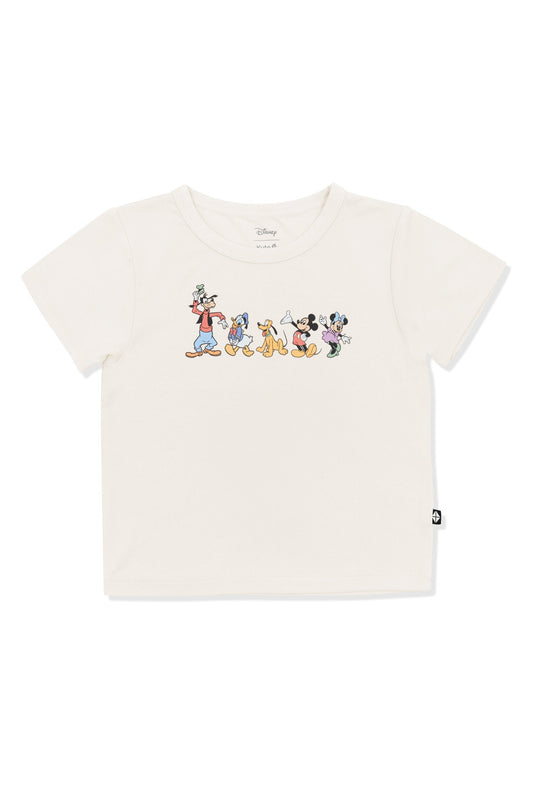 Toddler Basic Tee in Mickey and Friends on Ecru