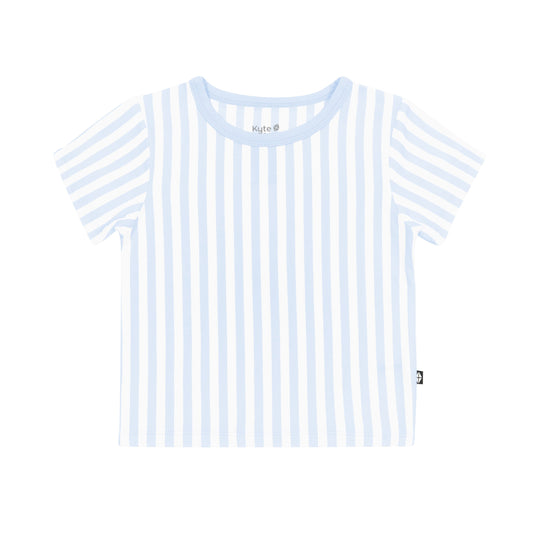 Toddler Basic Tee in Small Mist Stripe