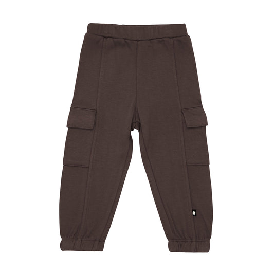 Fleece Cargo Pants in Espresso