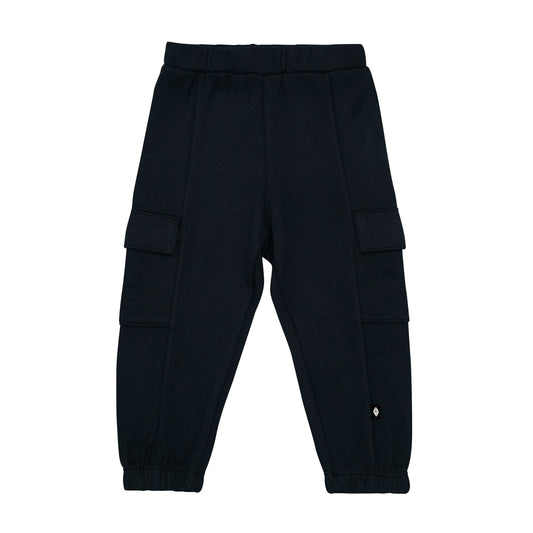Fleece Cargo Pants in Midnight