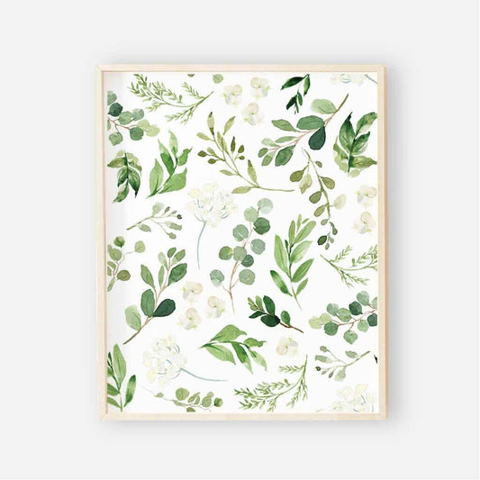 Leafy Greenery Bundled Digital Nursery Art