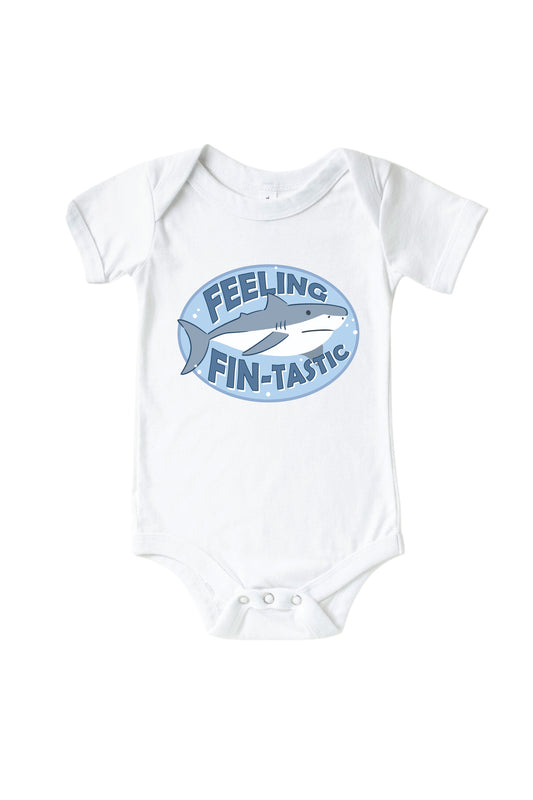 Feeling Fin-Tastic Graphic Bodysuit & Kids Tee | White