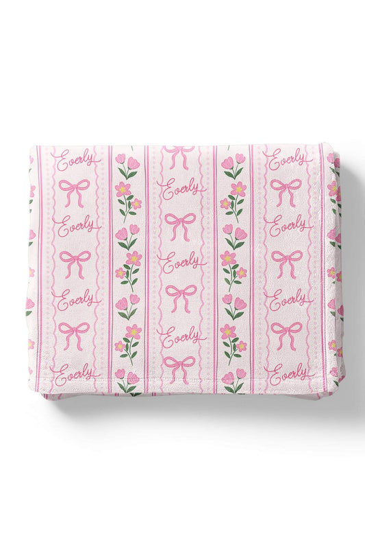 Personalized Kids Blanket | Coquette Garden