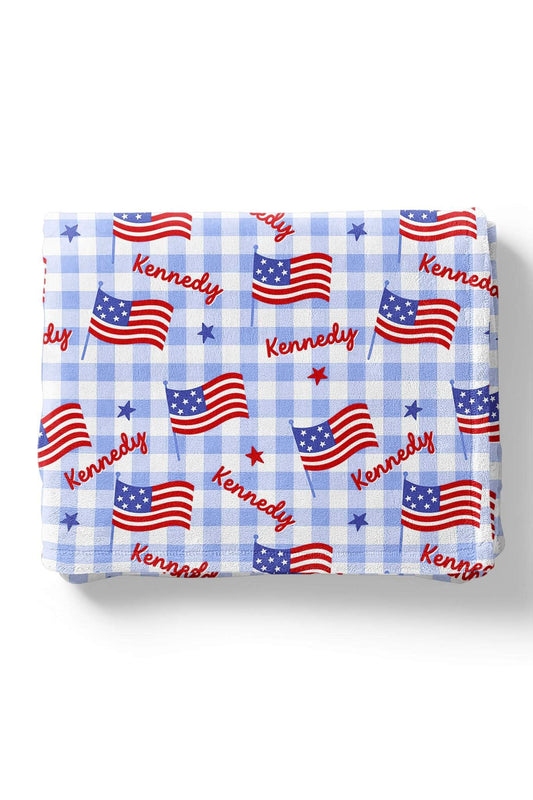 Personalized Kids Blanket | Star-Spangled Picnic