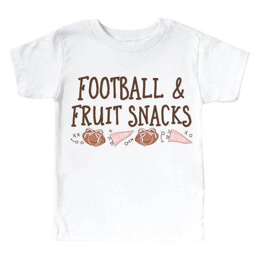 Football & Fruit Snacks Kids Graphic Tee | White