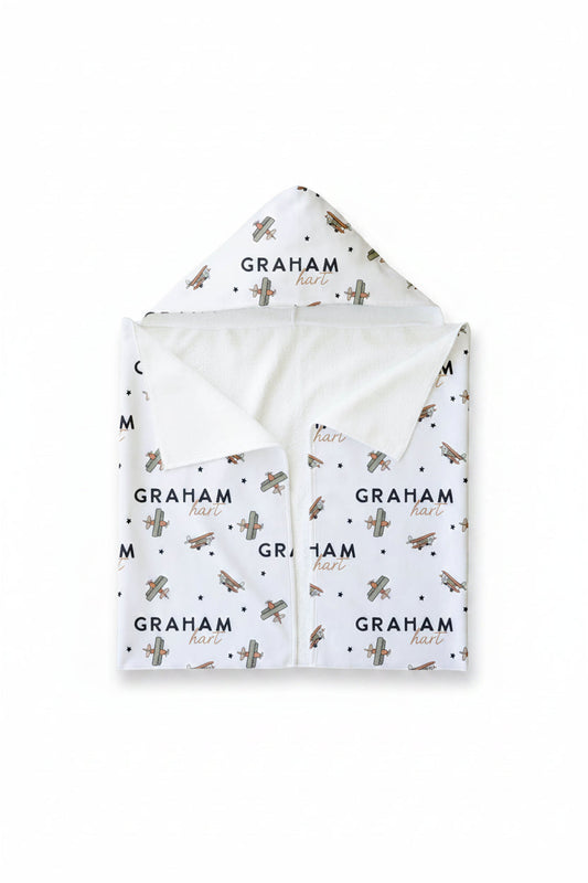 Personalized Hooded Towel | Take Flight