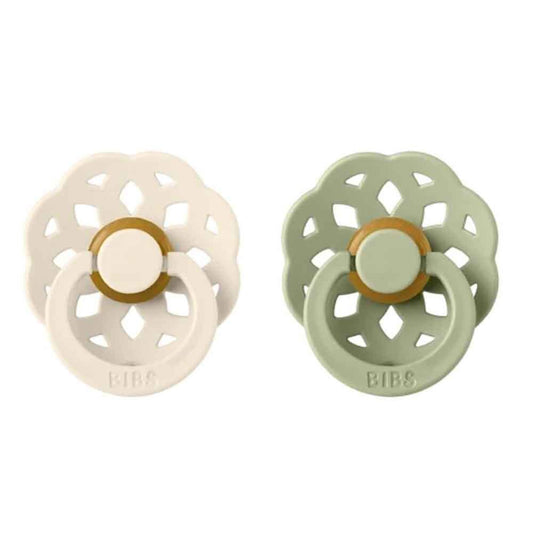 BIBS Boheme Dummy 2 Pack - Ivory/ Sage