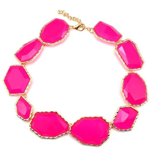 Pre Order: Big Geometric Resin Necklace