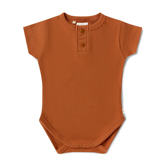 Biscuit Short Sleeve Organic Bodysuit