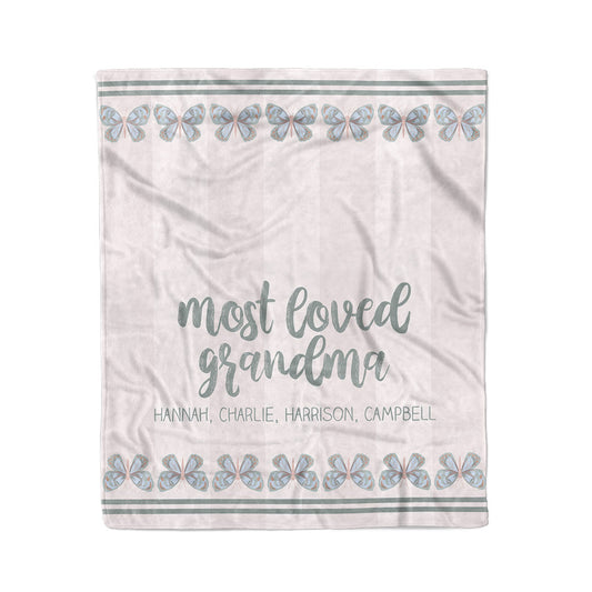 Personalized Blanket | Grandma's Butterfly Love