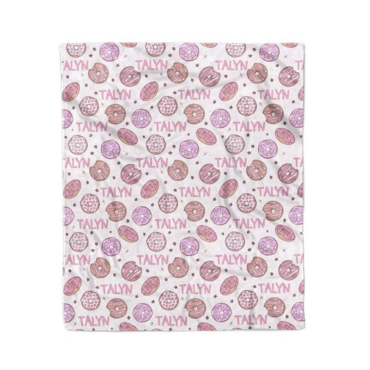 Donut Shop Personalized Kids Blanket | Pink