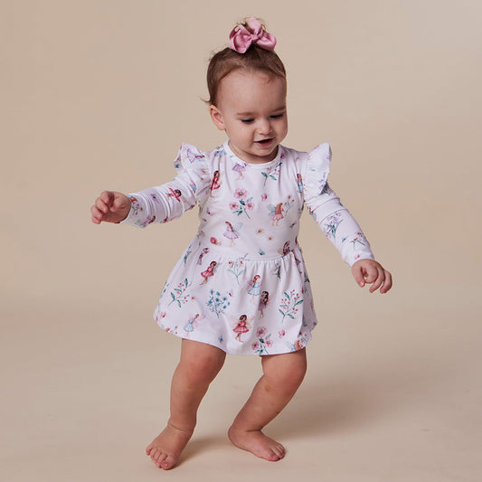 Fairy Garden Long Sleeve Organic Dress