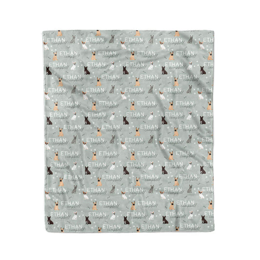 Personalized Kids Blanket | French Bulldog