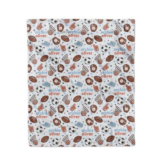 Half Time Personalized Kids Blanket