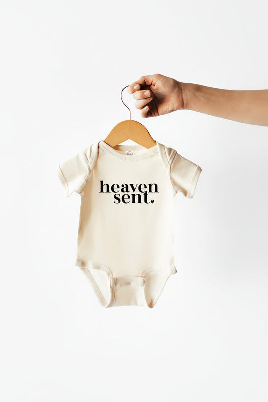Heaven Sent Graphic Bodysuit | Natural
