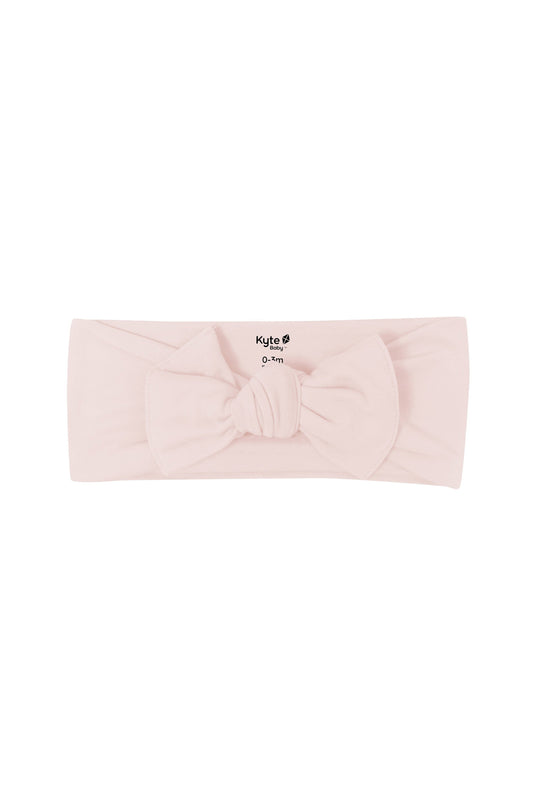 Knotted Bow Headband in Blush