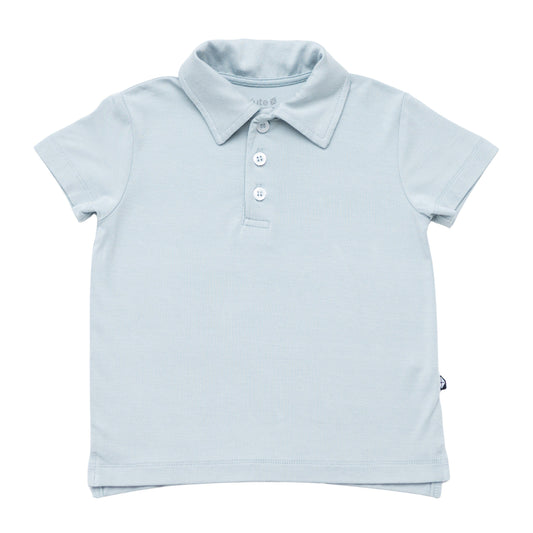 Toddler Short Sleeve Polo in Fog