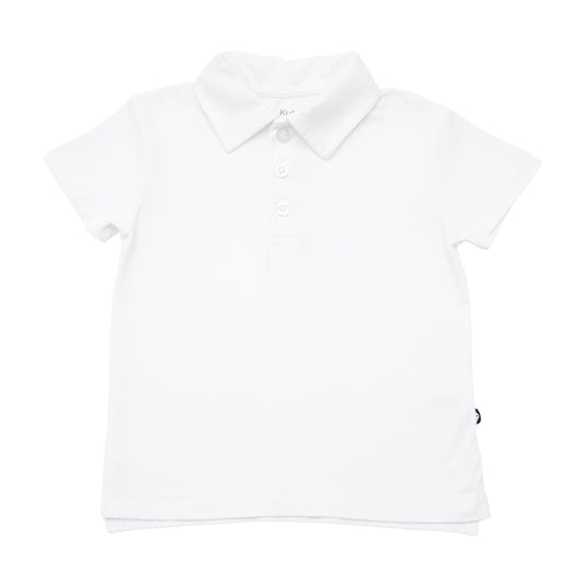 Toddler Short Sleeve Polo in Snow