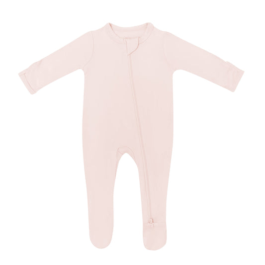 Zippered Footie in Blush