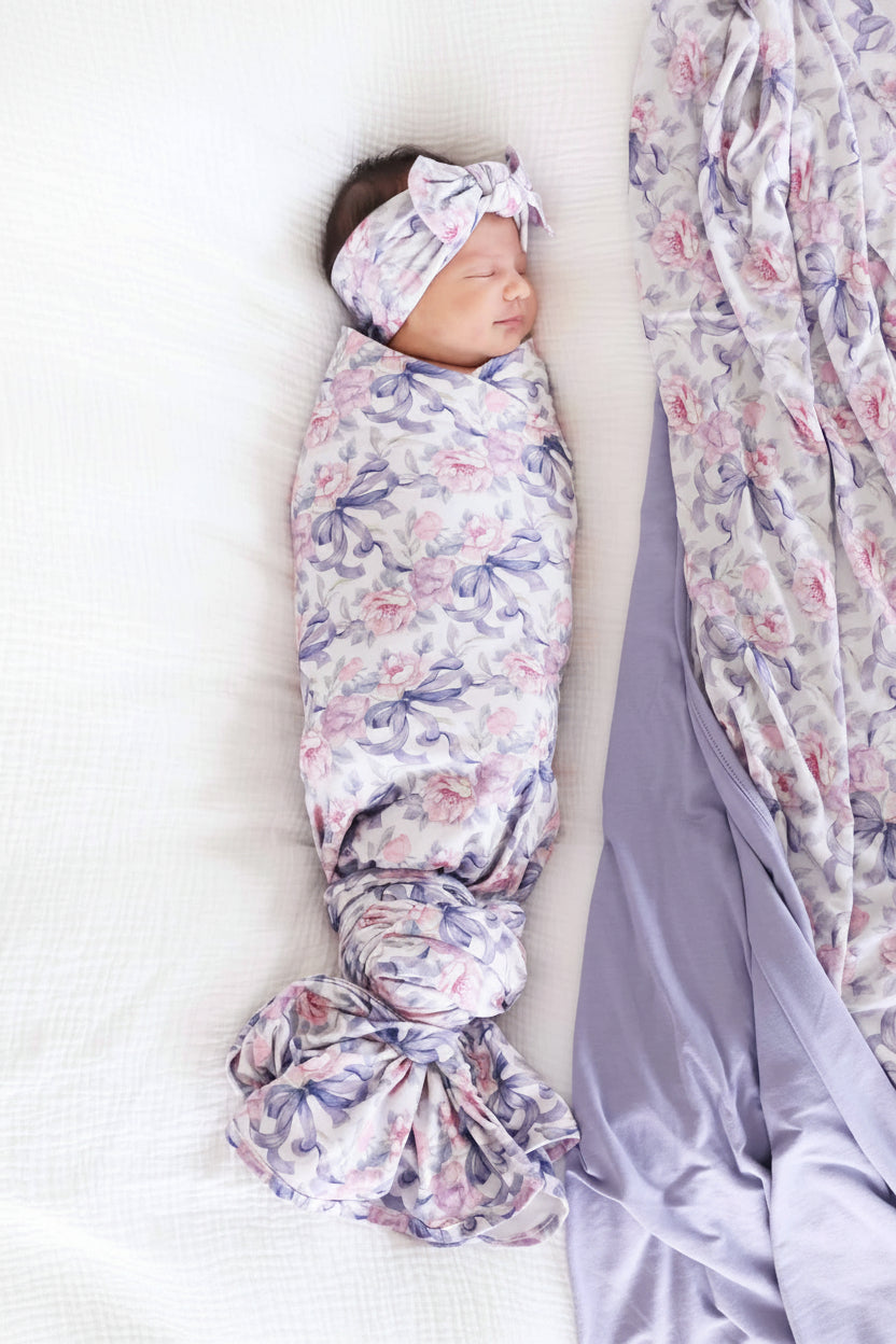 Leighton's Lavender Oversized Swaddle Blanket