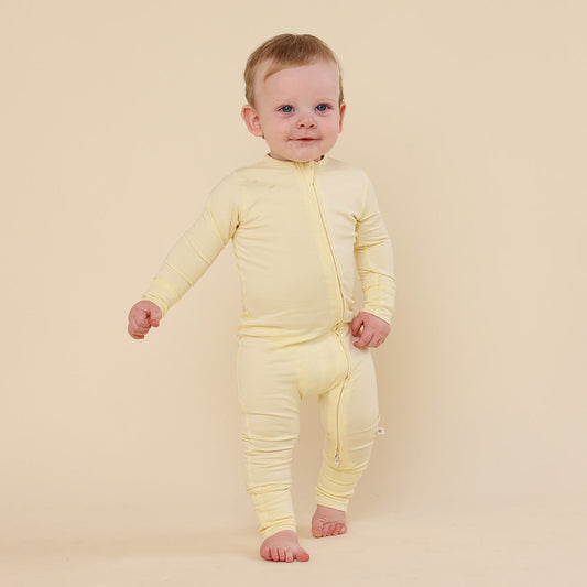 Lemon Sorbet Organic Snugglesuit Convertible Romper