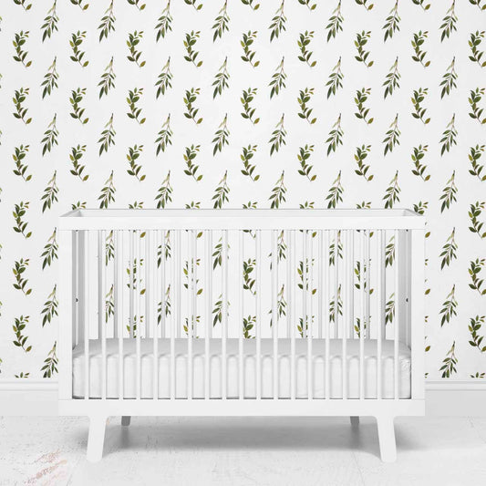 Olive Leaf Farmhouse Removable Wallpaper