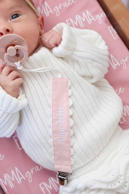 Personalized Ric Rac Pacifier Clip