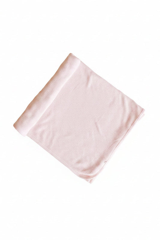 Pearl Pink Bamboo Waffle Oversized Swaddle Blanket