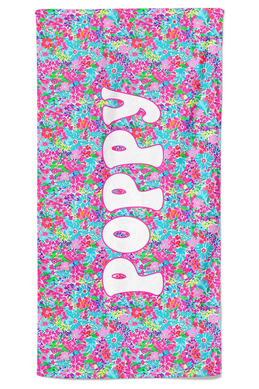 Personalized Kids Beach Towel | Petal Splash