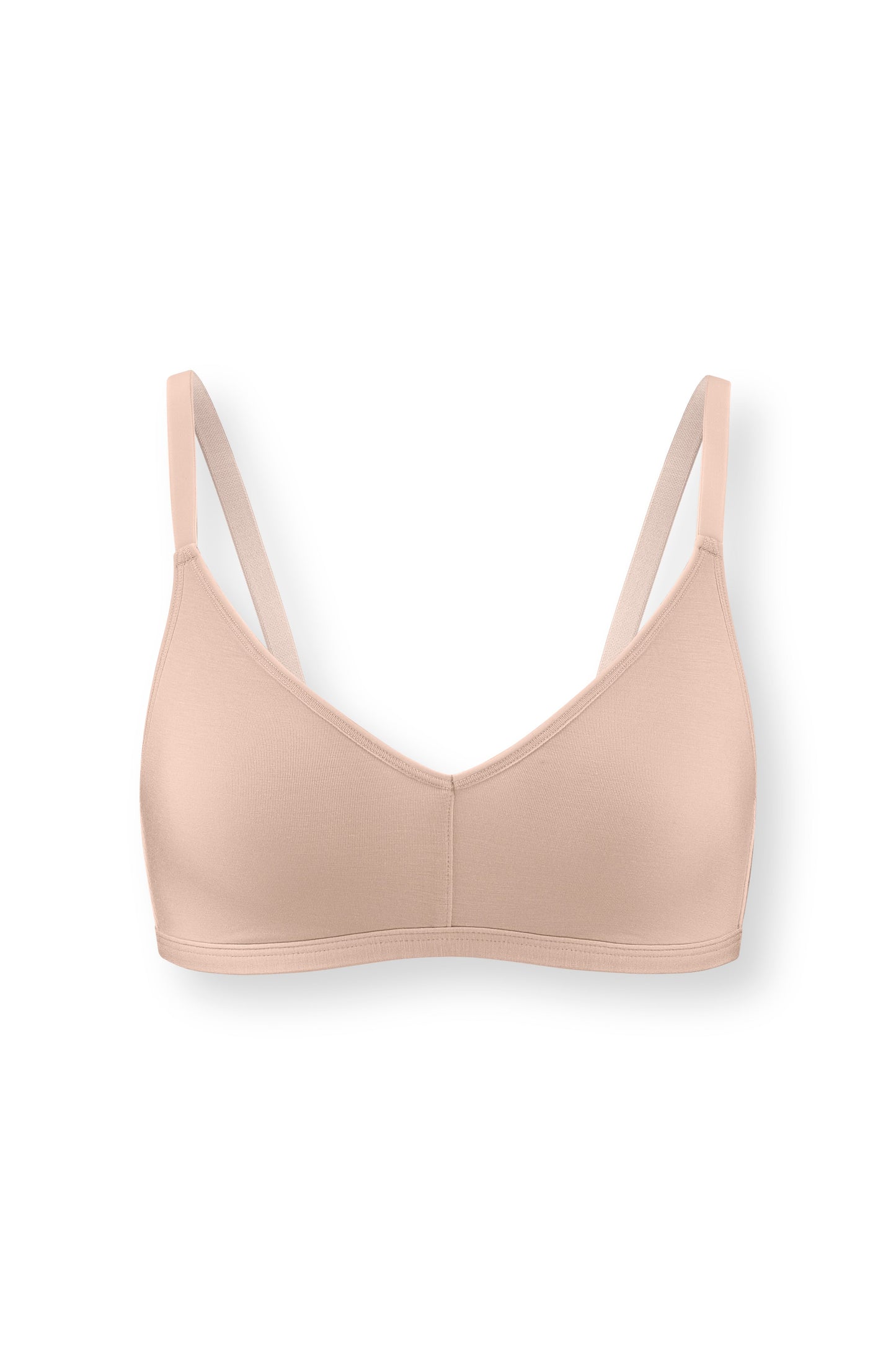 Women's V-Neck Bra in Chai