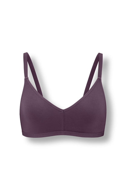Women's V-Neck Bra in Currant