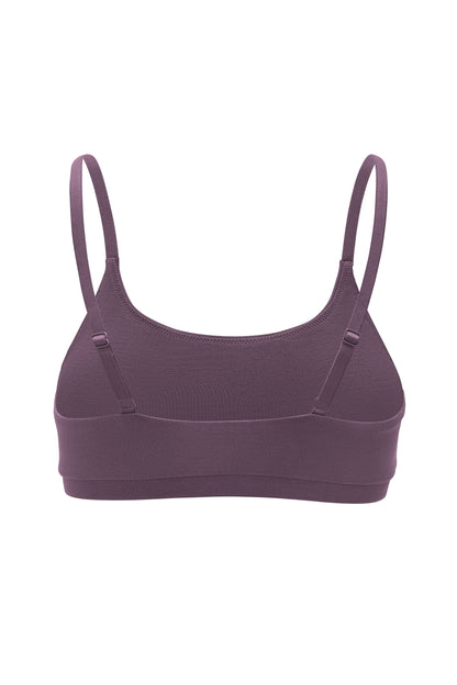 Women's Scoop Neck Bralette in Currant