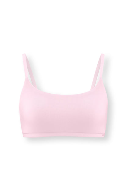 Women's Scoop Neck Bralette in Peony