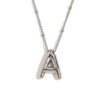 Alphabet Pendant Plated Necklace
