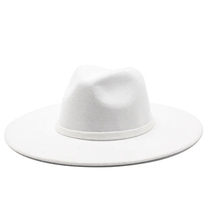 Wide Brim Felt Fedora Hat