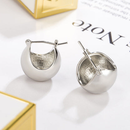 Hollow Ball Huggie Earrings