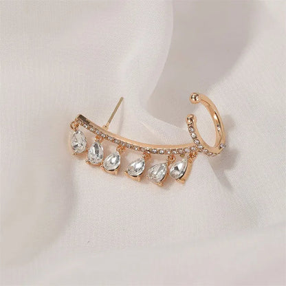 One Piece Crystal Inlay Stud Earring