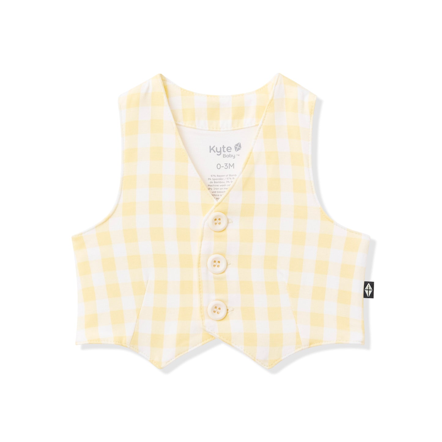 Tuxedo Vest in Gingham Chamomile