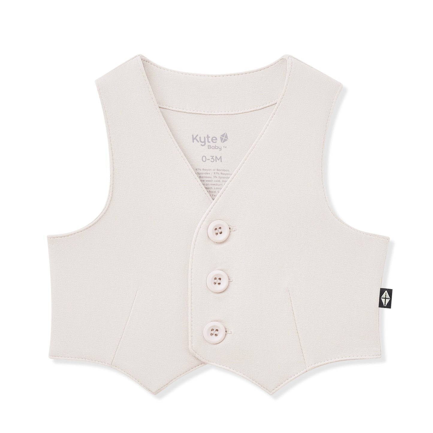 Tuxedo Vest in Oat
