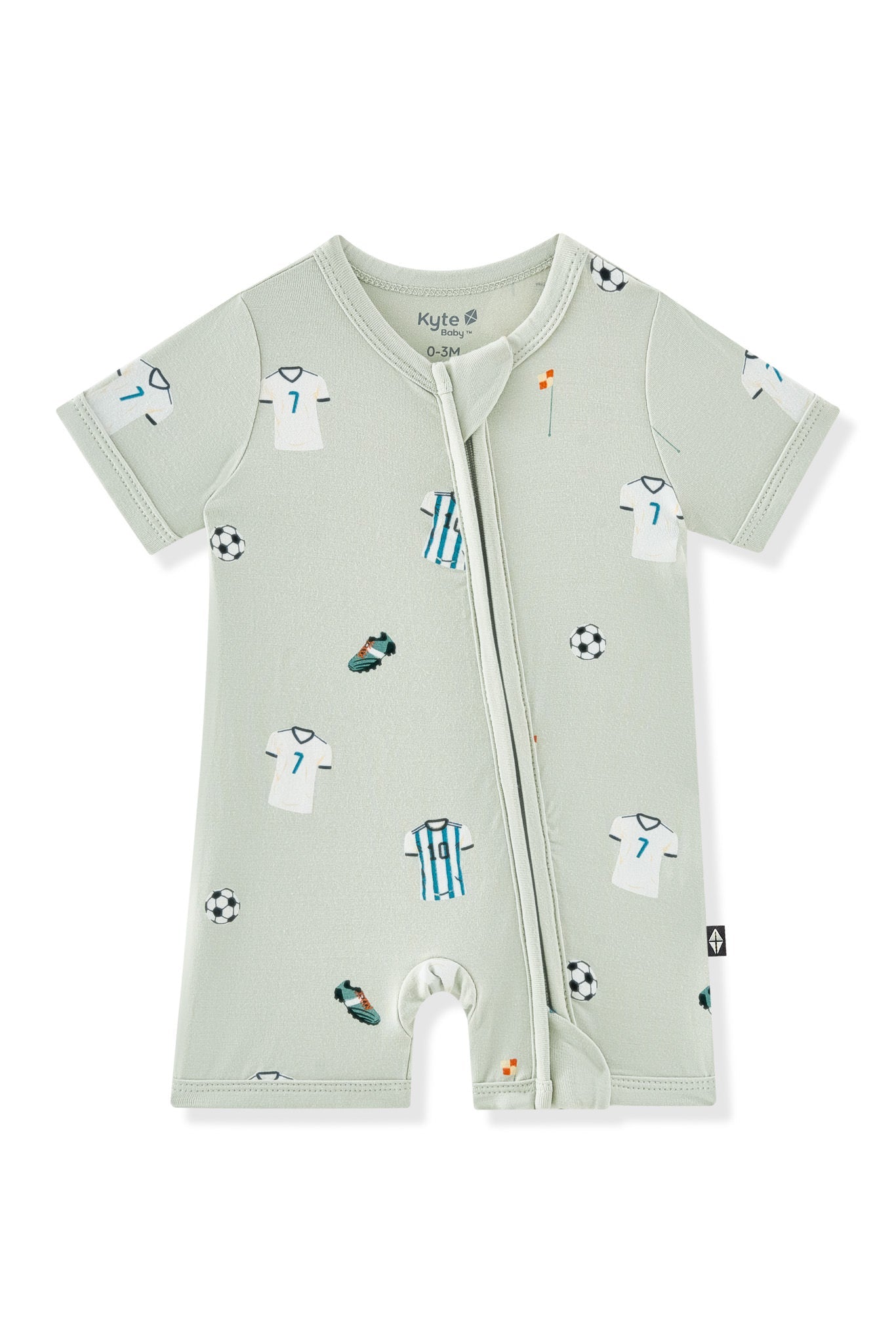 Zipper Shortall Romper in Soccer