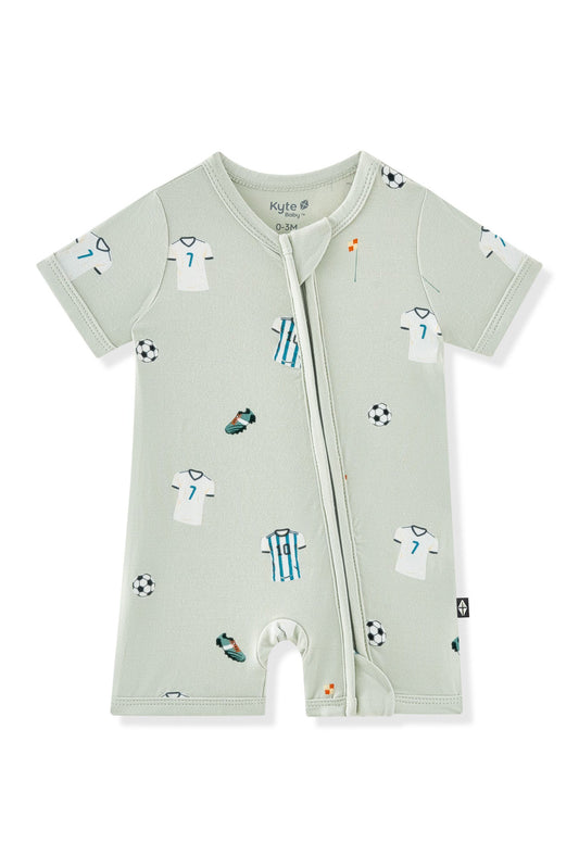 Zipper Shortall Romper in Soccer
