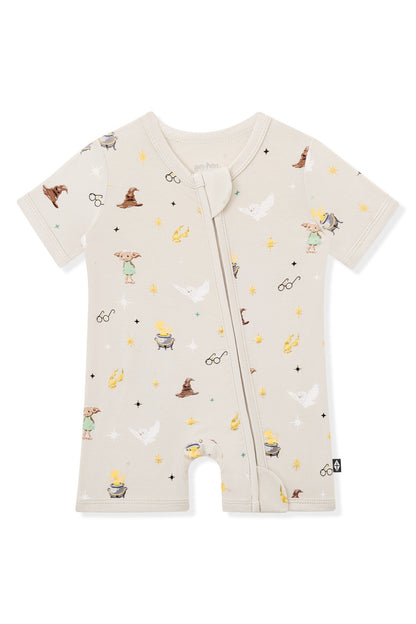 Zipper Shortall Romper in Starry Icon