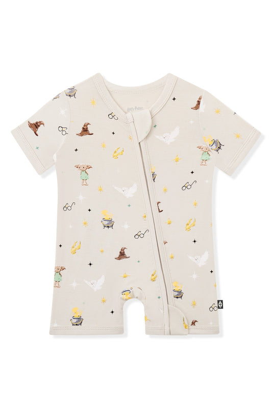 Zipper Shortall Romper in Starry Icon