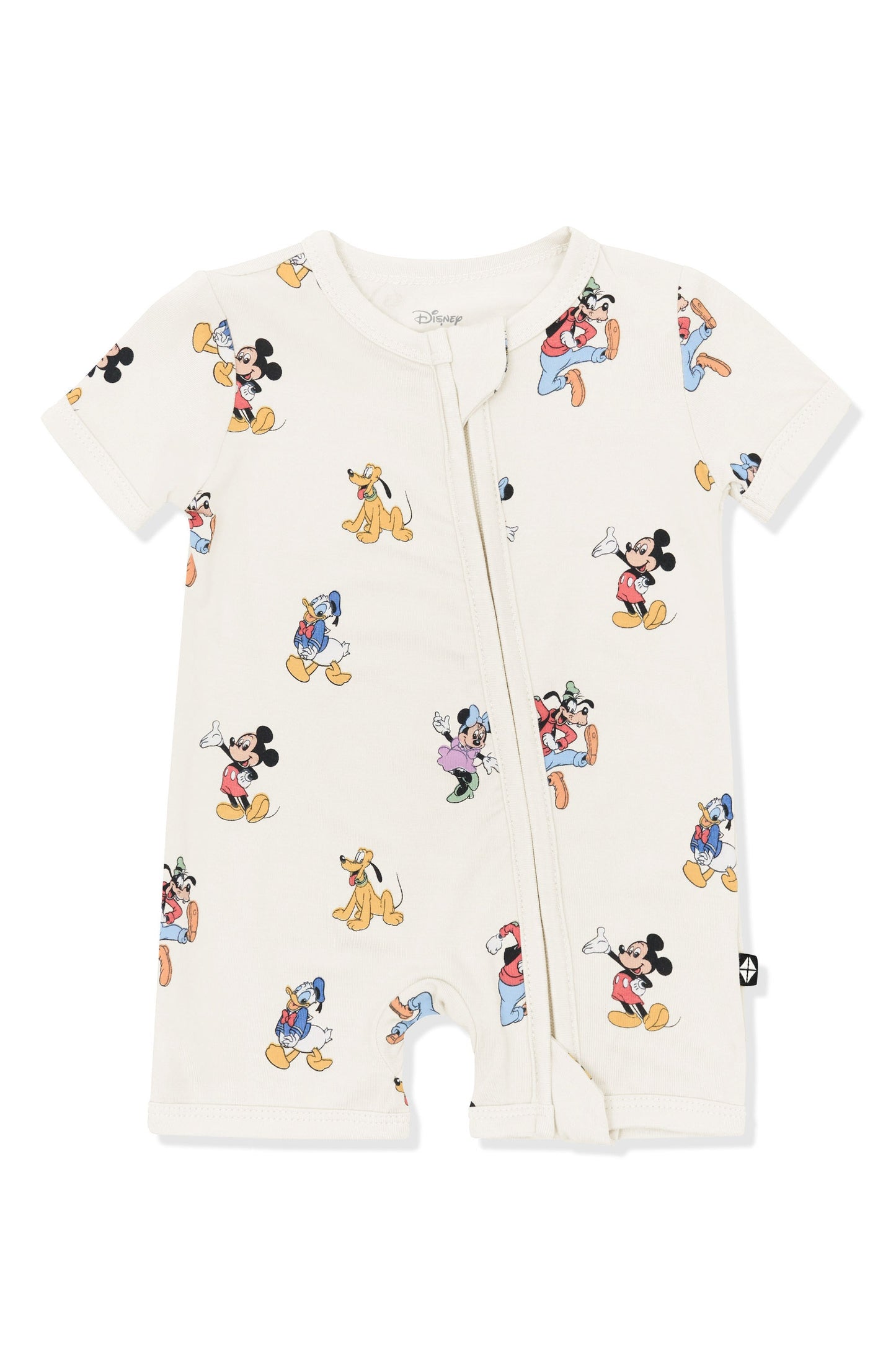 Zipper Shortall Romper in Mickey Mouse and Friends
