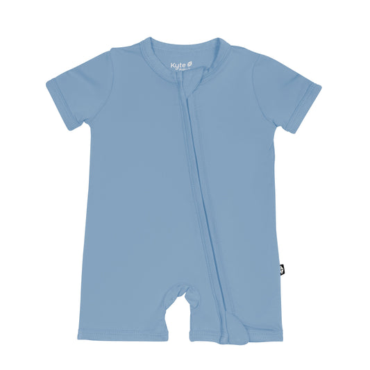 Zippered Shortall Romper in Slate
