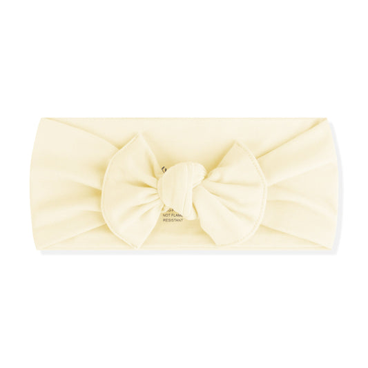 Knotted Bow Headband in Chamomile