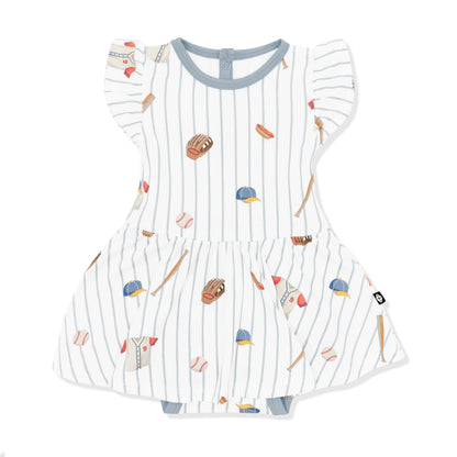 Twirl Bodysuit Dress in Home Run